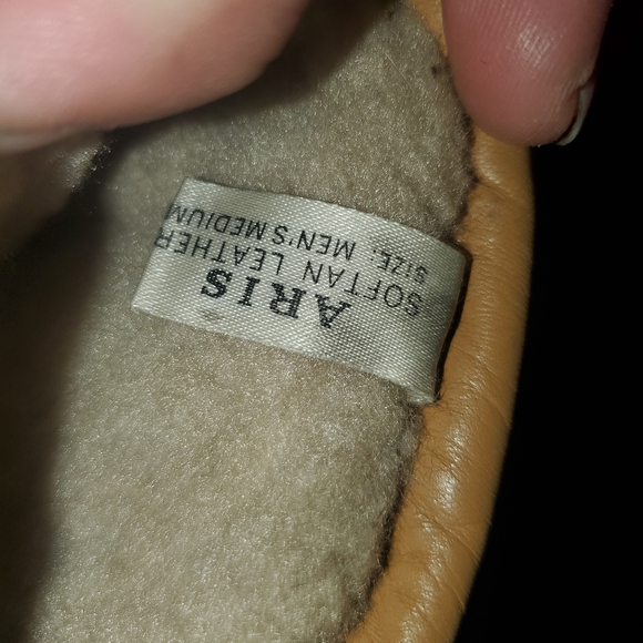 Vintage Aris Mens Softan Leather Sherpa Gloves M - Picture 4 of 5